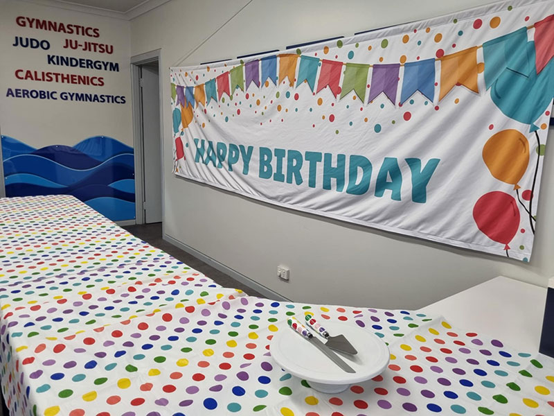 Seacliff Kindergym Birthday party - foyer